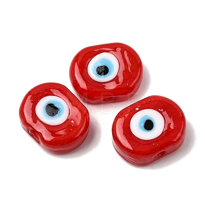 Handmade Evil Eye Lampwork Beads LAMP-G168-02-M-1