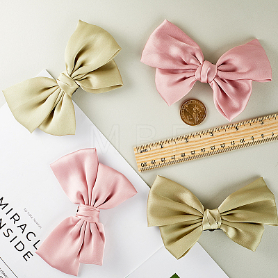 4Pcs 2 Colors Polyester Bowknot Shoe Decorations FIND-GF0005-01-1