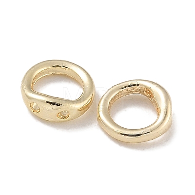 Brass Ring Charm Connectors KK-P284-06G-02-1
