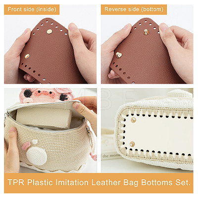 TPR Plastic Imitation Leather Bag Bottoms Set FIND-WH0013-93-1
