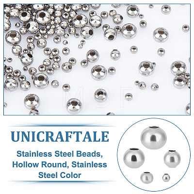 Unicraftale 5 Style 304 Stainless Steel Beads STAS-UN0054-68-1