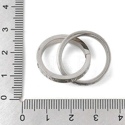 304 Stainless Steel Interlocking Ring Pendants STAS-U040-18P-A-1