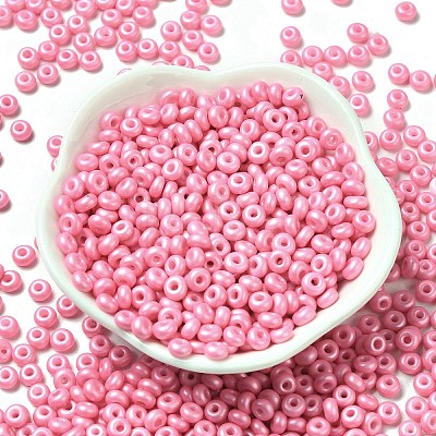 Baking Paint Luster Glass Seed Beads SEED-B001-04A-01-1