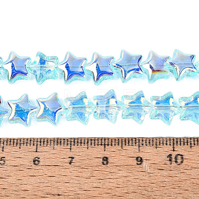 Electroplate Transparent Glass Beads Strands LS-EGLA-N056-04A-B01-1