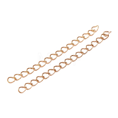 Brass Curb Chain Extender KK-T069-35C-1