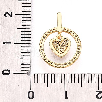 Brass Micro Pave Cubic Zirconia Pendants KK-N261-23A-G-1