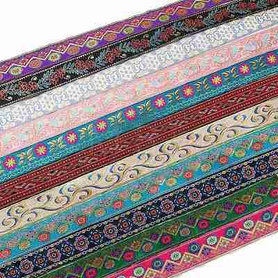 Ethnic Style Embroidery Polyester Ribbons OCOR-XCP0001-23B-1
