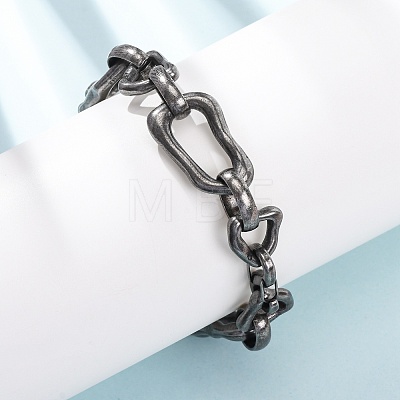 304 Stainless Steel Chunky Link Chain Bracelets for Women Men BJEW-C148-03AS-1
