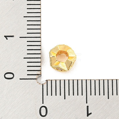 Rack Plating Brass Micro Pave Cubic Zirconia Beads ZIRC-F140-04G-A-1