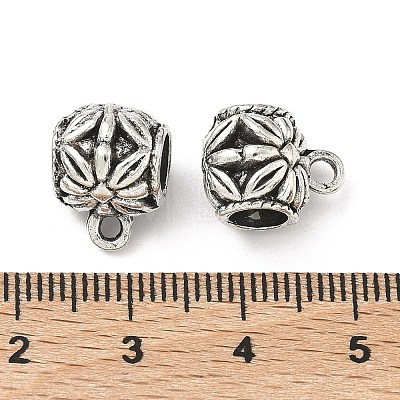 Tibetan Style Alloy Tube Bails PALLOY-S079-063AS-1