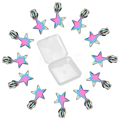 Gorgecraft 12Pcs #5 Alloy Zipper Sliders FIND-GF0006-29B-1