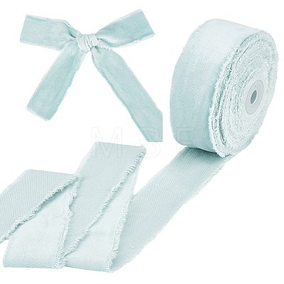 10 Yards Velvet Frayed Ribbon SRIB-WH0011-226D-1