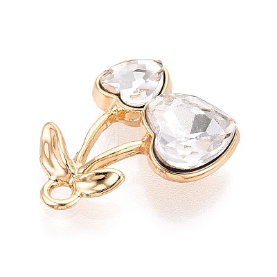 Alloy Rhinestone Pendants PALLOY-T092-24G-02-1