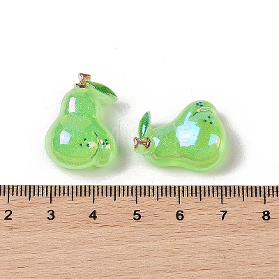 Glitter Plated Resin Cabochons RESI-H163-11F-1