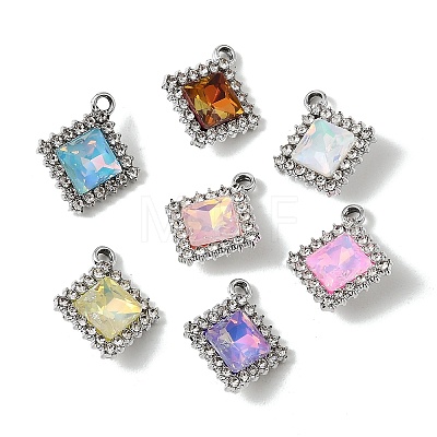UV Plating Alloy Glass Pendants FIND-K032-19P-1