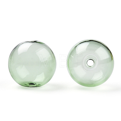 Transparent Blow High Borosilicate Glass Globe Beads X-GLAA-T003-09D-1