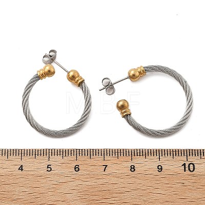 304 Stainless Steel Stud Earrings EJEW-F354-05P-01-1