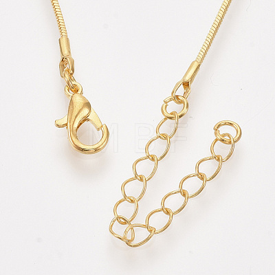 Brass Snake Chain Necklaces X-MAK-T006-10A-G-1