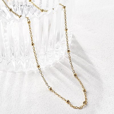 304 Stainless Steel Satellite Chain Necklaces NJEW-L173-012-G-1