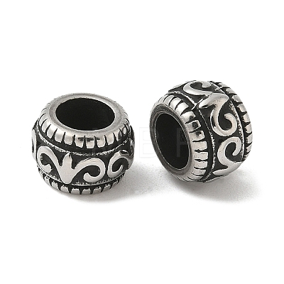 304 Stainless Steel European Beads STAS-Z147-18AS-1