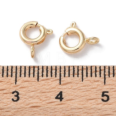 Rack Plating Brass Spring Ring Clasps X-KK-F090-22LG-1