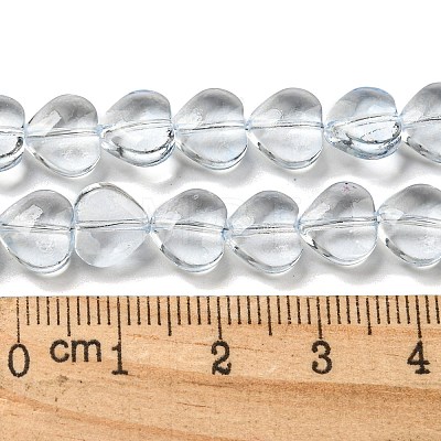 Baking Paint Transparent Glass Beads Strands DGLA-A08-T8mm-KD07-1