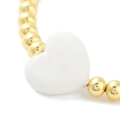 Handmade Lampwork Heart Bracelets BJEW-Q338-01J-1