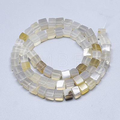Natural White Agate Beads Strands G-S357-G10-1