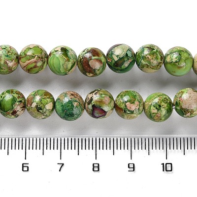 Dyed Natural Regalite/Imperial Jasper/Sea Sediment Jasper Beads Strands G-B124-C01-09-1