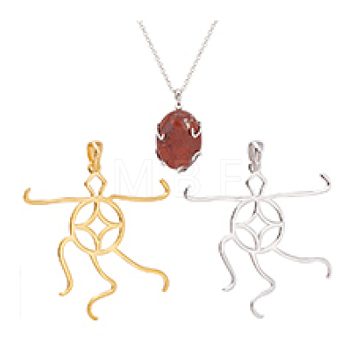 2 Colors 925 Sterling Silver Pendant Irregular Cabochon Settings STER-PH0002-02A-1