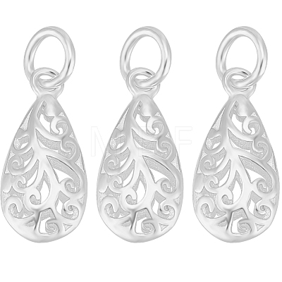 Beebeecraft 4Pcs 925 Sterling Silver Pendants STER-BBC0005-79-1