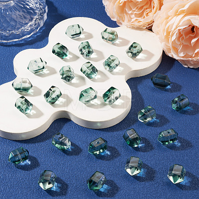 30Pcs Transparent Handmade Lampwork Beads LAMP-TADJ0001-12J-1