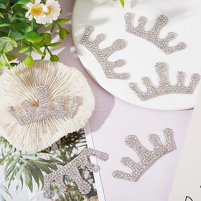 Crown Self Adhesive Rhinestone Appliques DIY-WH0349-70-1