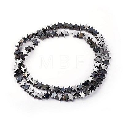 Electroplated Non-magnetic Synthetic Hematite Beads Strands G-P408-B-1