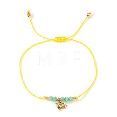 Brass Fish Charm Braided Bracelets BX9952-1