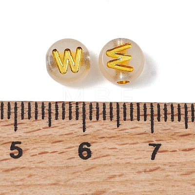 Luminous Transparent Acrylic Beads OACR-P037-01B-W-1