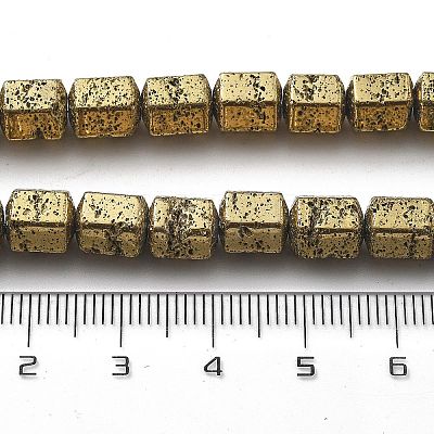 Electroplated Natural Lava Rock Beads Strands G-A251-A01-01C-1