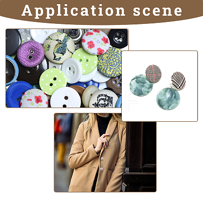 Plastic & Iron Button Finding Sets DIY-DC0004-36-1