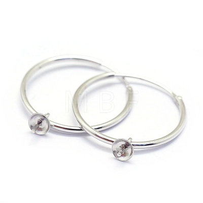 925 Sterling Silver Hoop Earring Findings STER-I016-069-1