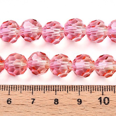 Baking Paint Transparent Glass Beads Strands DGLA-A035-T10mm-A01-1