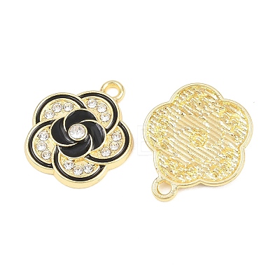 Alloy Black Enamel Pendants FIND-C095-09G-1