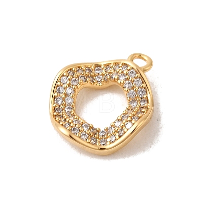Brass Micro Pave Cubic Zirconia Pendants KK-P340-60G-1