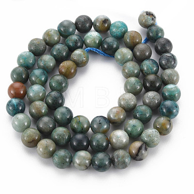 Natural Chrysocolla Beads Strands G-S376-004A-1