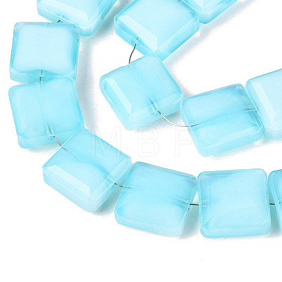 Opaque Solid Color Glass Beads Strands GLAA-N032-08I-01-1