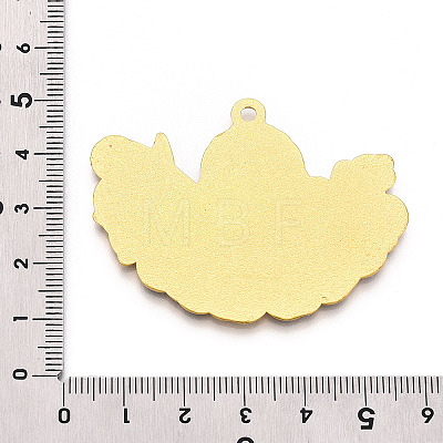 Rack Plating Alloy Enamel Big Pendants ENAM-N056-395F-G-1