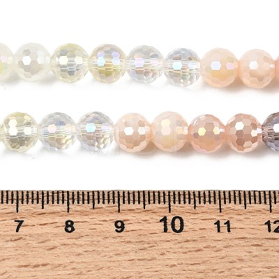 Electroplate Glass Beads Strands EGLA-D300-06-8mm-23-1
