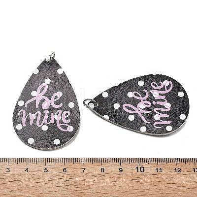 PU Leather Big Pendants FIND-R050-03D-1