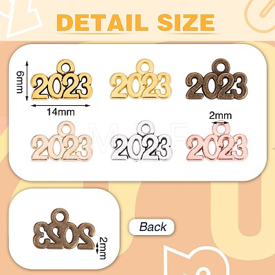 150 Pieces 2023 Year Charms for Graduation Tassel Graduation Charm Pendant Mixed Color for Jewelry Necklace Bracelet Earring Making Crafts JX272A-1