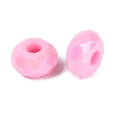 Opaque Acrylic European Beads OACR-E033-23K-1