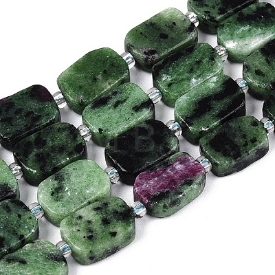 Natural Ruby in Zoisite Beads Strands G-T138-26A-09-1